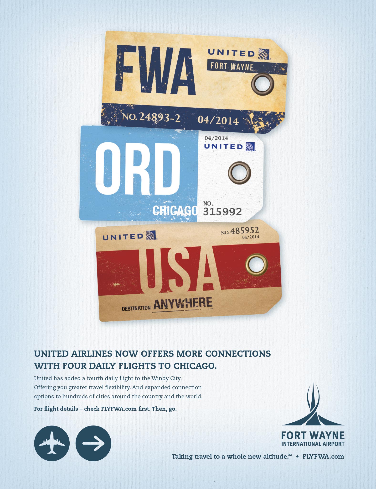 Fort Wayne International Airport print ad