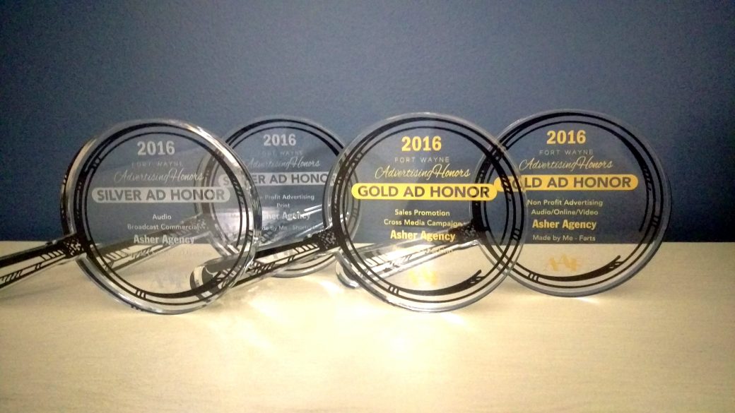 Asher takes home 16 awards at annual Advertising Honors competition.