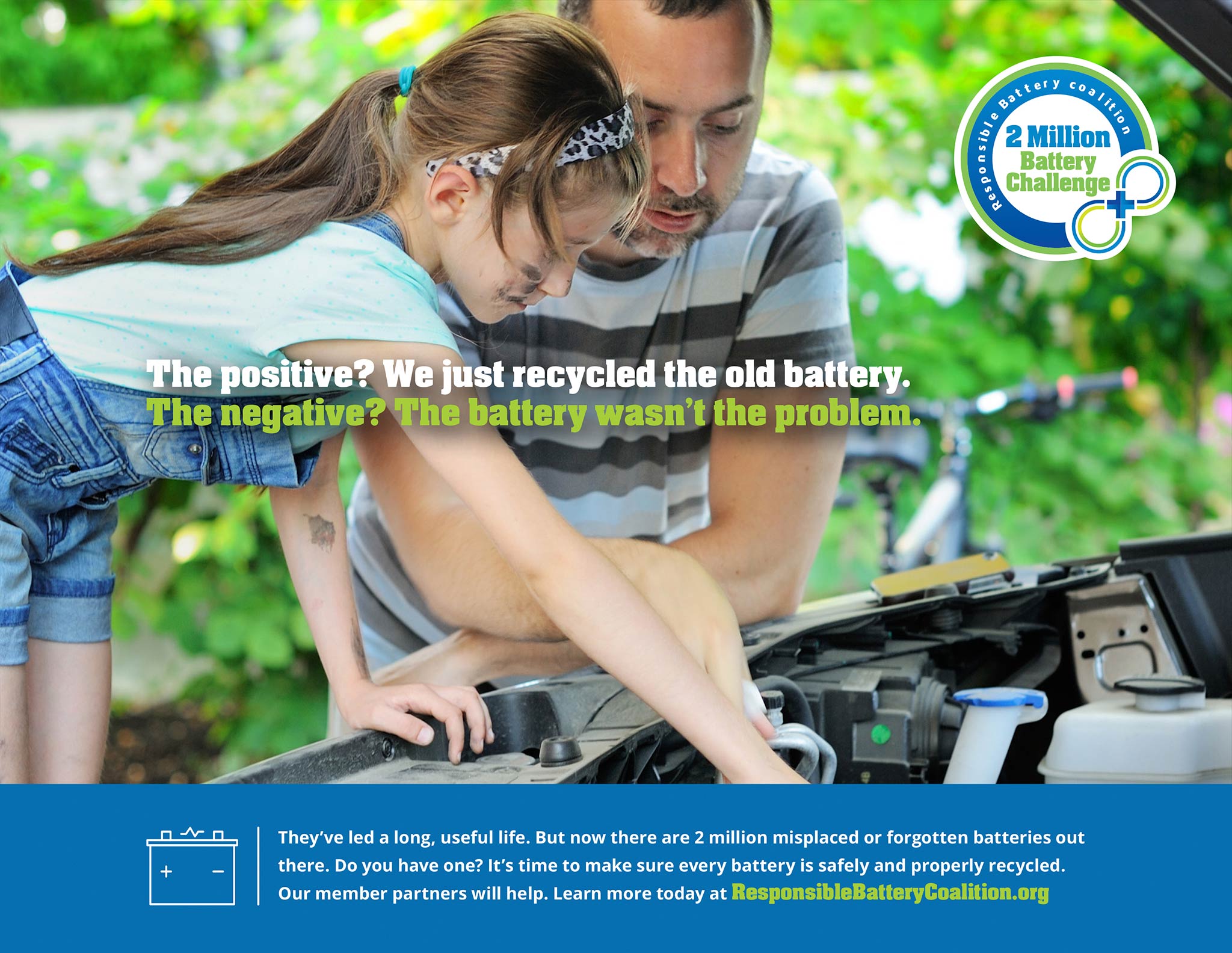 Responsible Battery Coalition, 2 Million Battery Challenge Print Ad