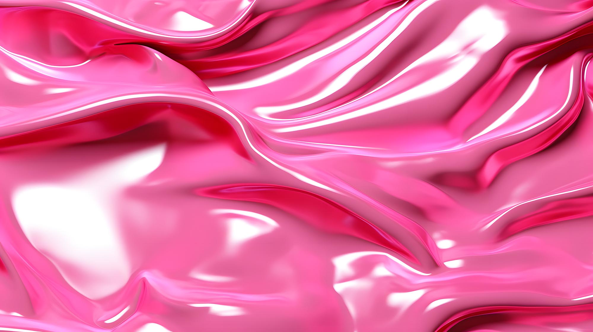 abstract pink liquid metal plastic flow