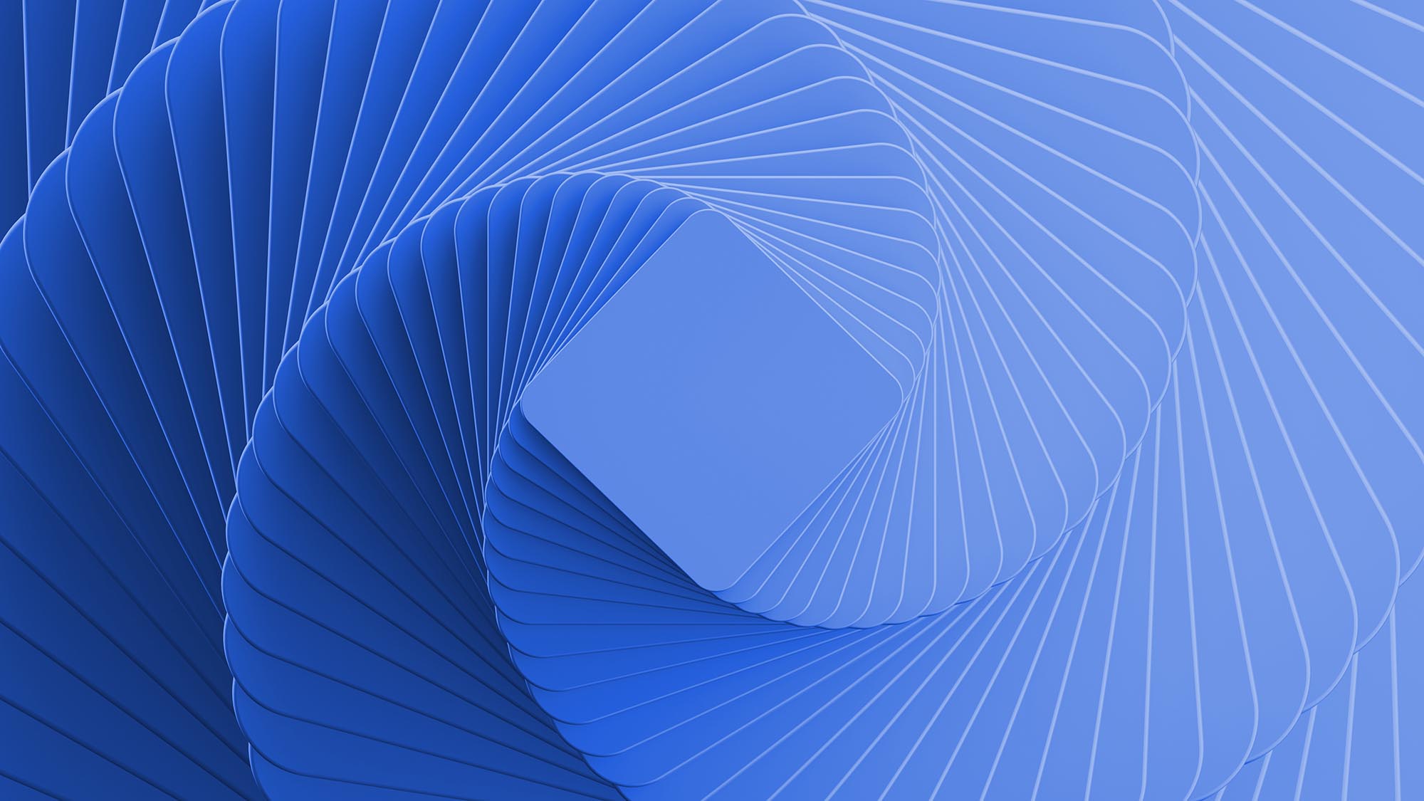 abstract minimal blue geometric background with blank rhombus card