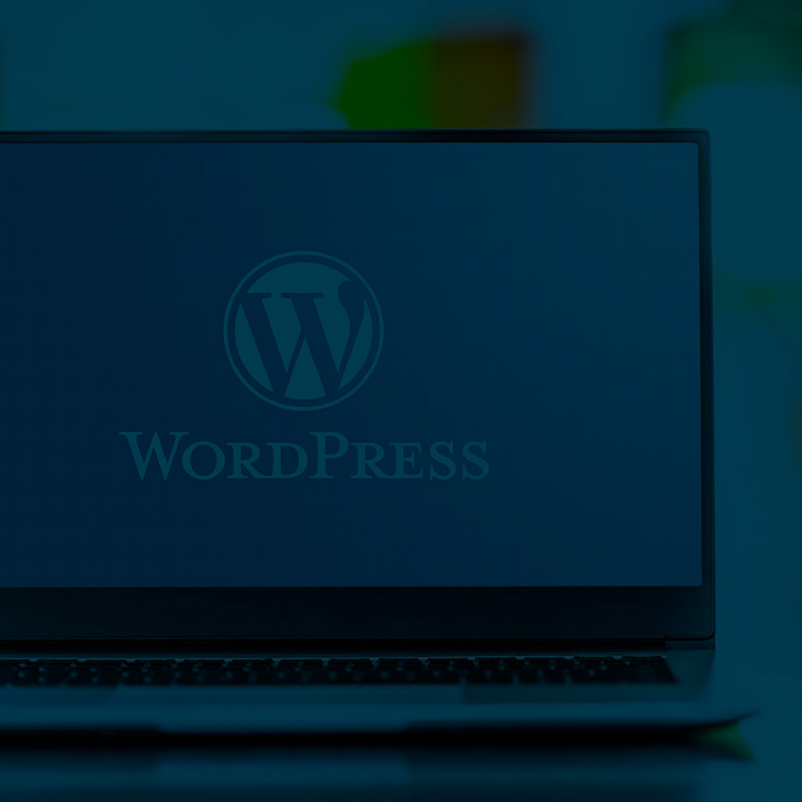 Laptop with a WordPress Logo