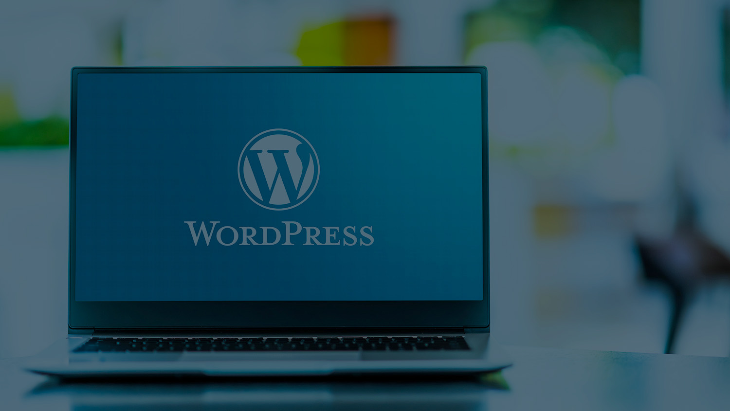 Laptop with a WordPress Logo