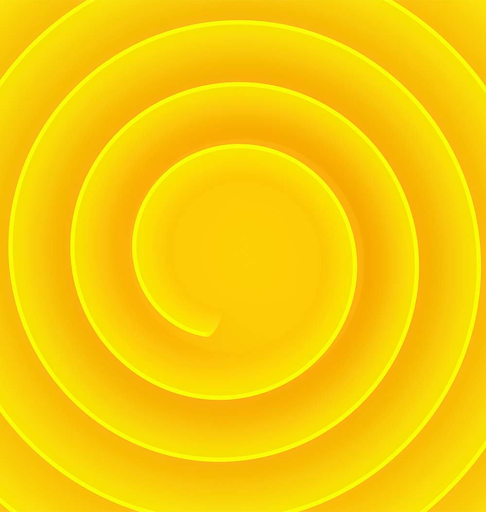 golden ratio circle pattern 3d yellow color background
