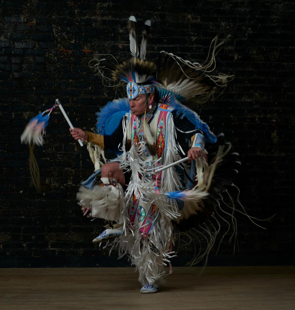 traditional native American dancer on stage