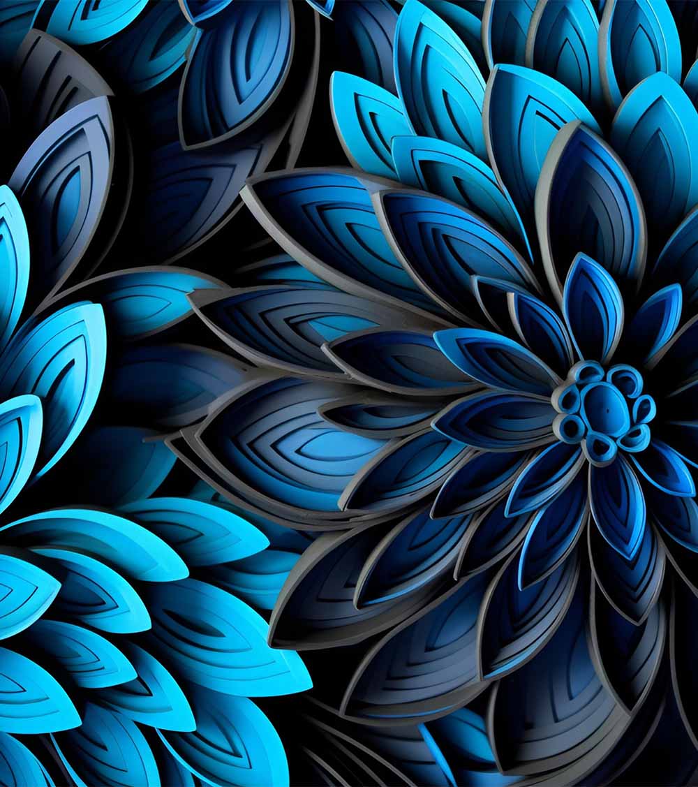 Abstract blue wallpaper. a wave or folded cloth-like pattern.