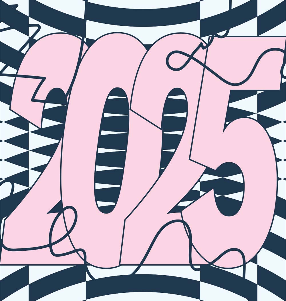 An abstract, geometric background with 2025 in the foreground.