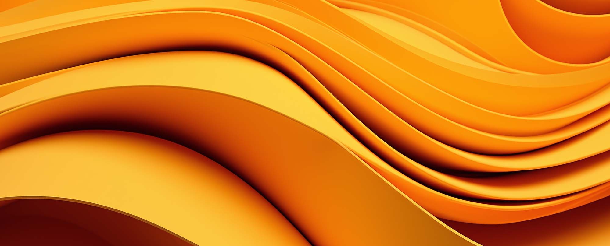 Yellow background that shows a fold pattern, in the style of precisionism influence, spirals and curves.